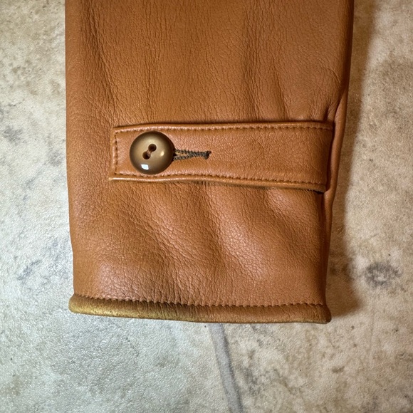 Vintage Genuine Deerskin Leather Coat Custom Made Brown Quilted Western Jacket - Picture 16 of 16